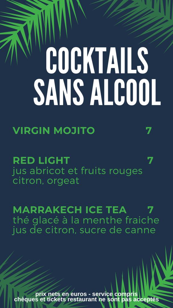 cocktails sans alcool